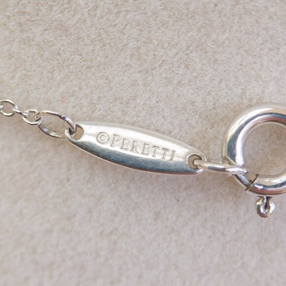 Tiffany & Co. Elsa Peretti Sterling Silver Puffy Cross Necklace + Pouch/Cloth - Picture 6 of 9